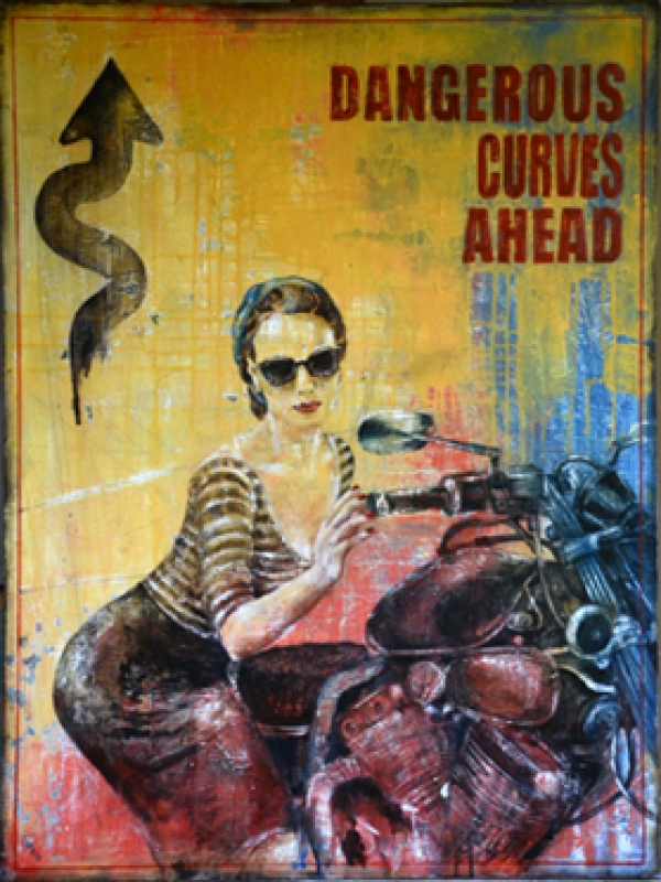 Dangerous Curves Ahead by artist Anna  Ganina